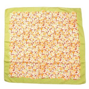 Vintage Mr. Emperor Floral Green Orange Scarf Accessories